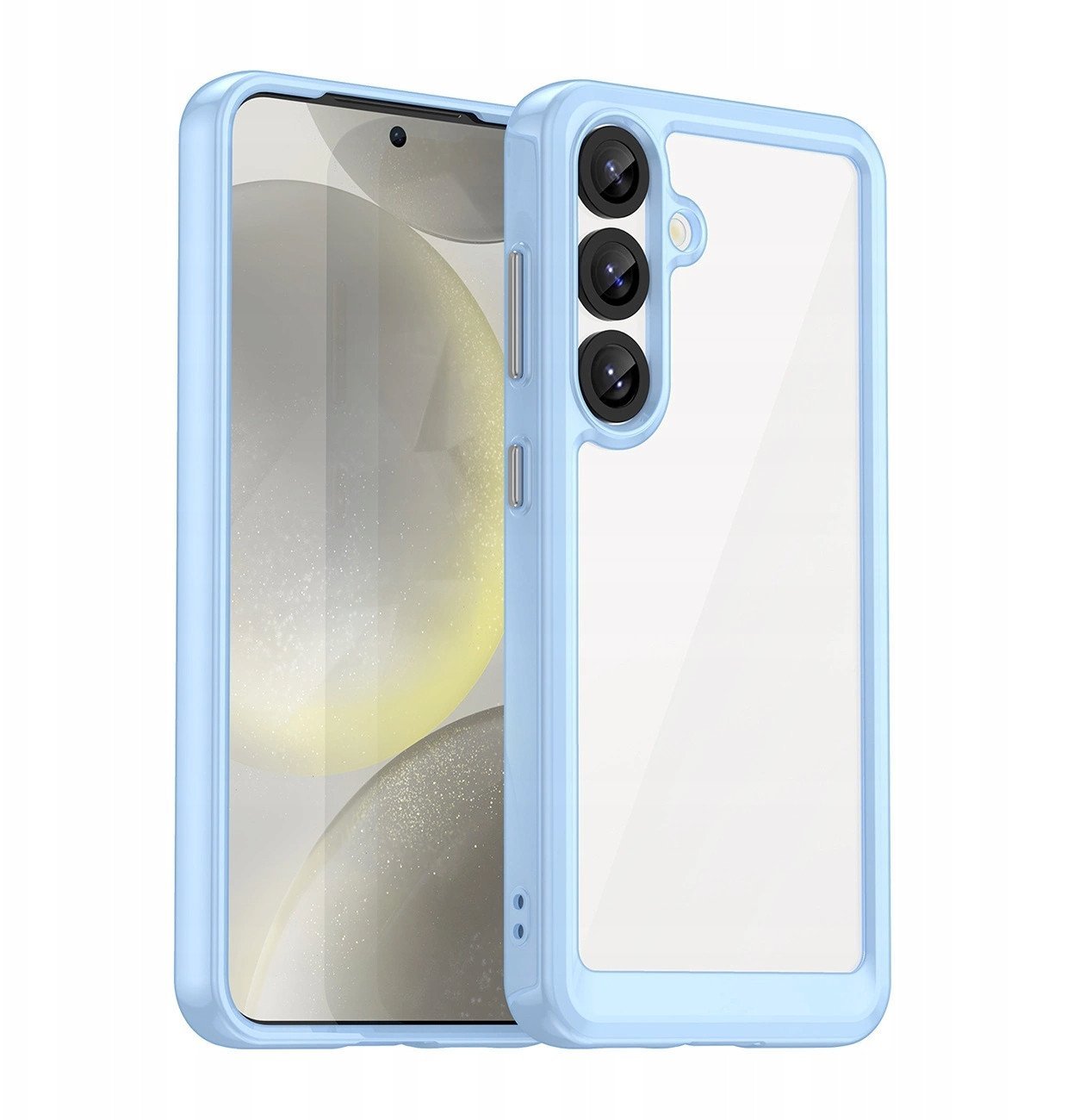 Etui silikonowe Outer Space Case z żelową ramką do Samsung Galaxy S25 - niebieskie