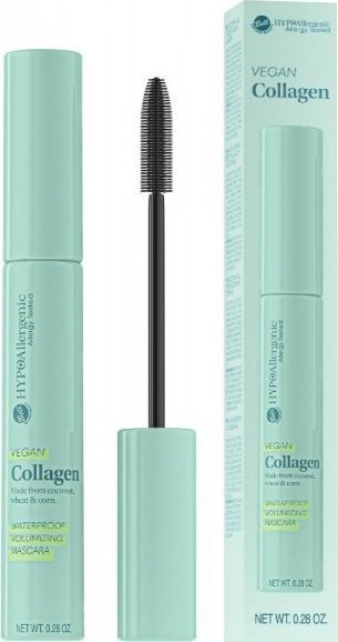 Bell BELL Hypoallergenic Vegan Collagen Tusz do rzęs wodoodporny nadający objętość - czarny 8g