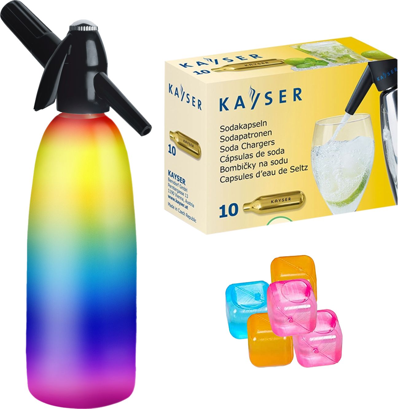 Saturator Art Quick Soda + 10 naboi CO2 Wielokolorowy