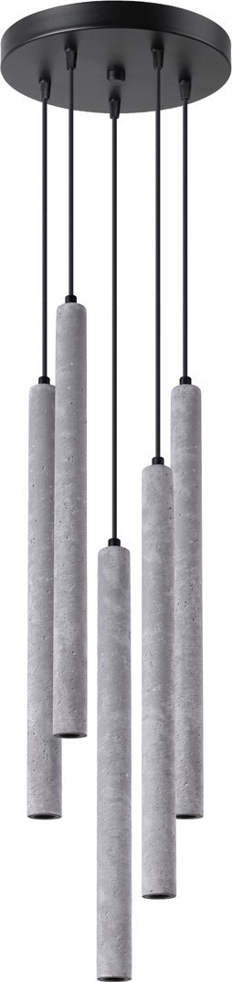 Lampa wisząca Sollux Lighting SOLLUX Lampa wisząca PASTELO 5P beton 5 x G9 SL.1275