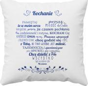Koszulkowy Kochanie - poduszka z nadrukiem