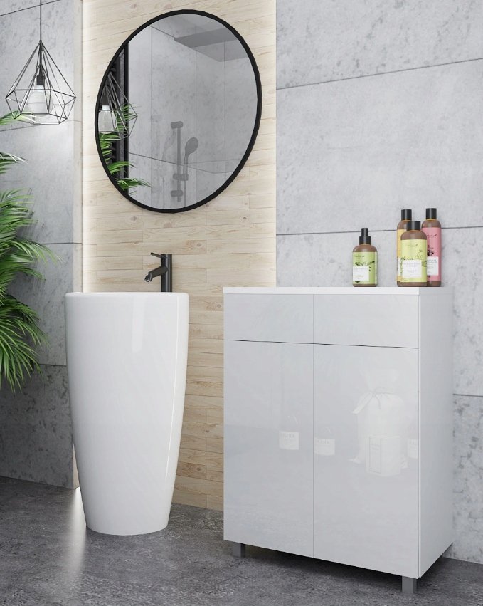 artmeble24 SZAFKA KOMODA ŁAZIENKOWA WISZĄCO - STOJĄCA 60 POŁ