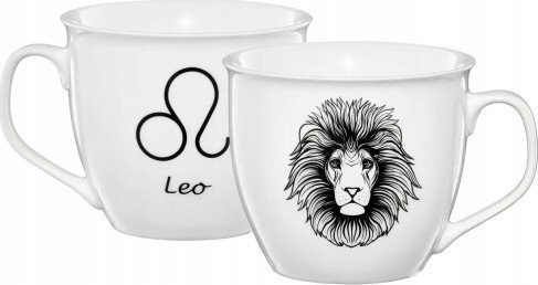 Dajar Kubek zodiak lew porcelanowy biały 550 ml