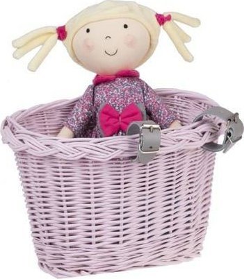 WickerPL AKCESORIA ROWEROWE KOSZ NA ROWER DZIECIĘCY W KOLORZE RÓŻOWYM 27X22 H17 CM