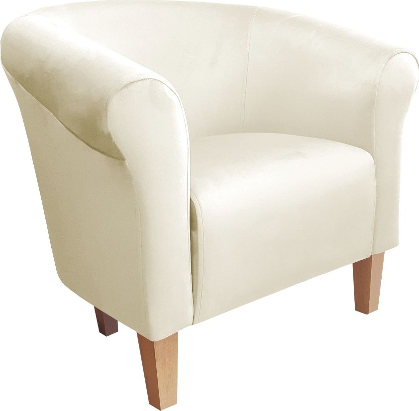 Atos Fotel DRAWA 1 BL VELVET ecru wypoczynkowy tapicerowany ATOS