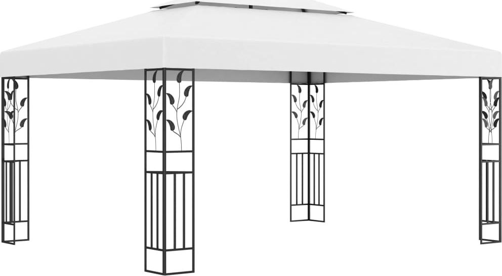vidaXL VidaXL Altana z podwójnym dachem, 3x4 m, biała