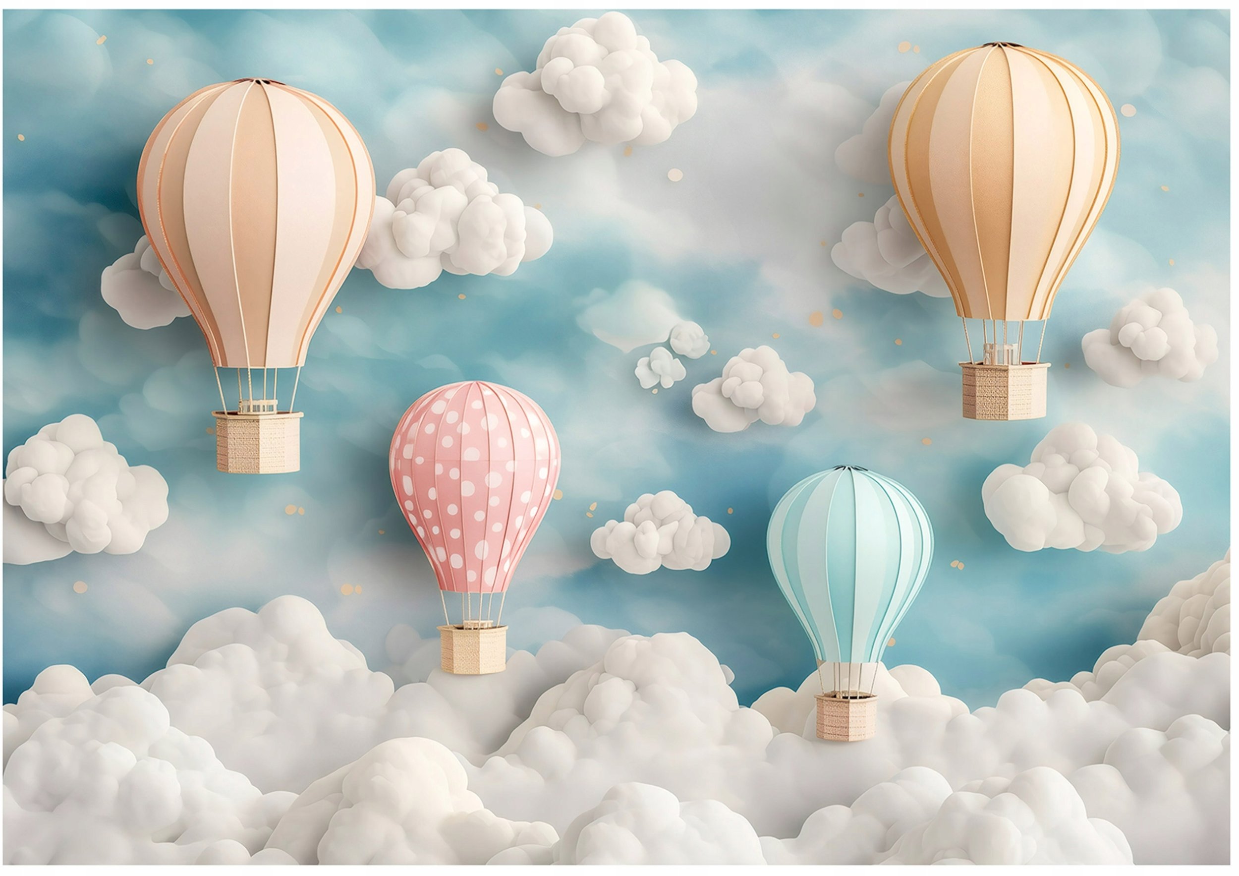 Fototapeta Winylowa Balony Chmury Dla Dzieci 416x254