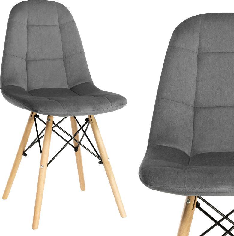 Szchara KRZESŁO tapicerowane PIKOWANE nowoczesne WELUROWE