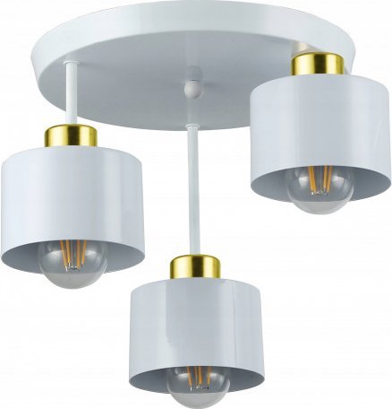 Lampa wisząca Candellux Lampa sufitowa wisząca LED E27 loft biała x3