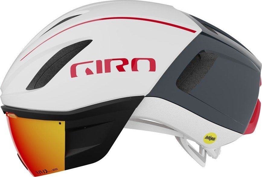 Giro Kask czasowy GIRO VANQUISH MIPS Rozmiar kasku: S(51-55 cm), Wybierz kolor: Matte White Portaro Grey Red