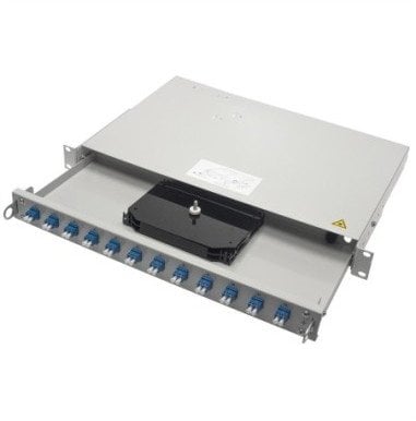 TELEGRTNER 19 FO-PP PRO-V 1U 12 LCD OM3 nPT, PROFI V, adapter 12xLC-D