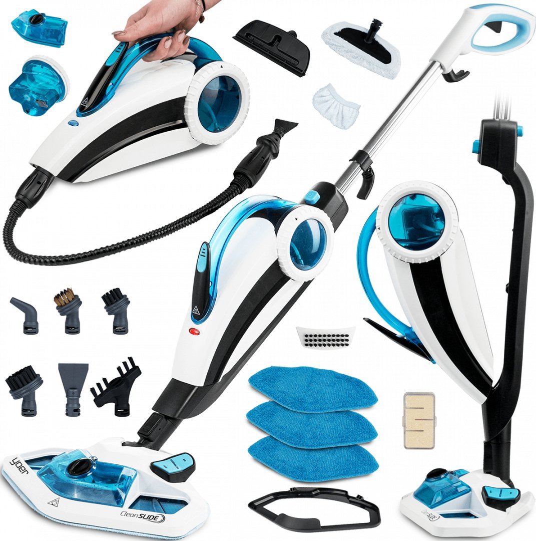 Mop parowy Yoer Mop parowy EKO* 18w1 MYJKA PAROWA Dozownik płynu 2100W + KOMPLET NASADEK - YOER Clean Slide SMC01W