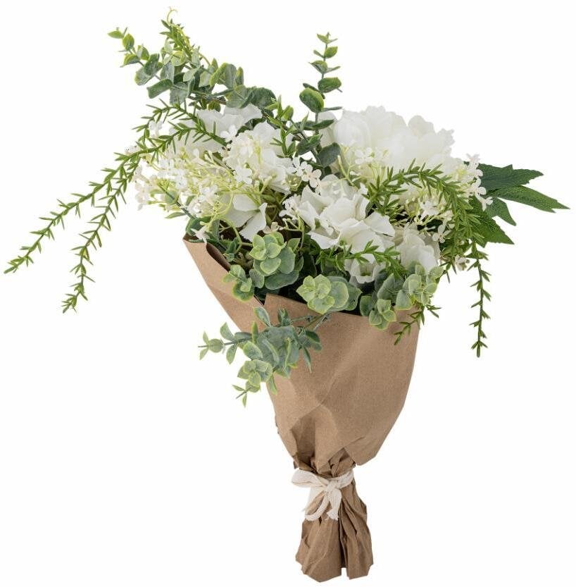 Bloomingville Lampa Bukiet, Biała, Sztuczne Kwiaty