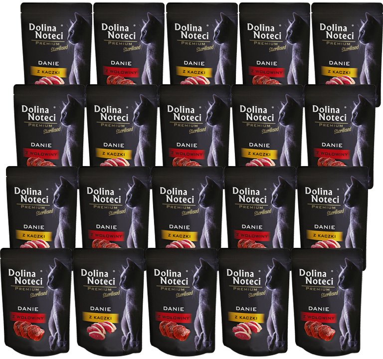 Mokra karma dla kotów sterylizowanych Dolina Noteci Premium Mix dań 20 x 85 g