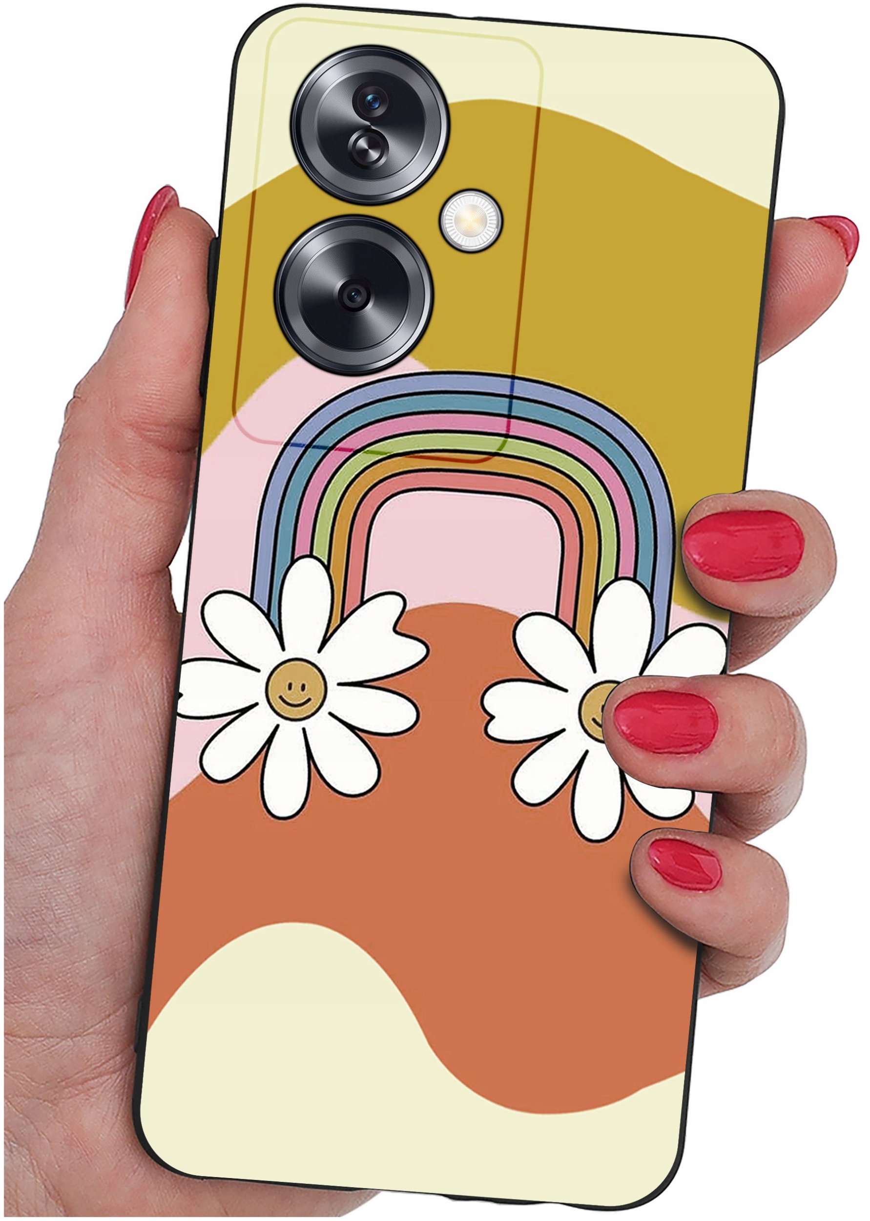 ETUI do Oppo A79 5G WZORY |SILIKONOWE MATT CASE + SZKŁO ochronne 9H