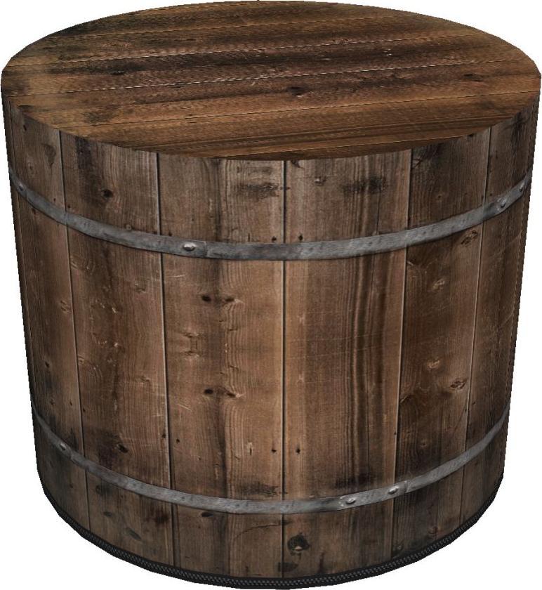 Bertoni-arco Okrągła pufa dekoracyjna - BECZKA