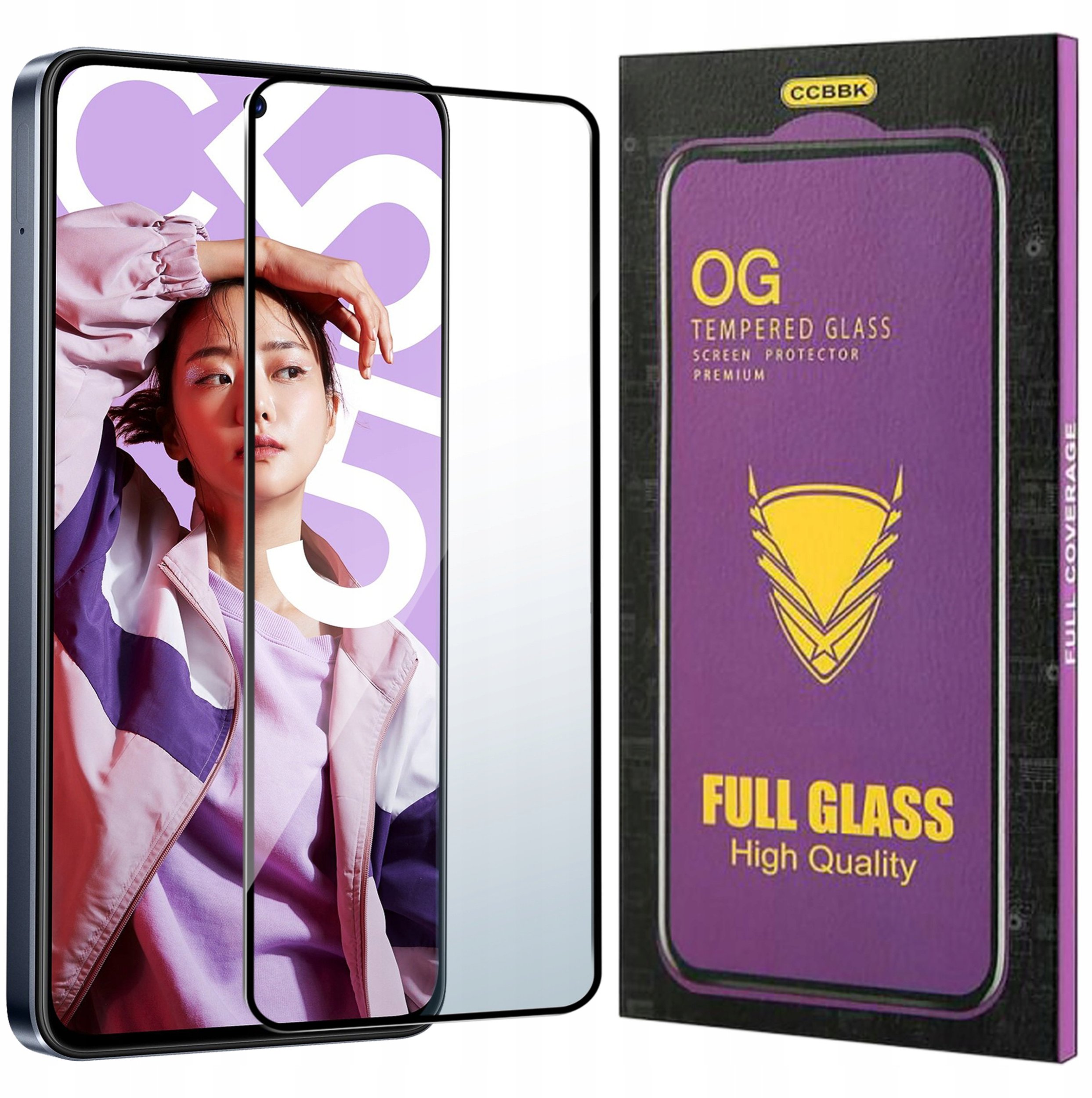 Szkło HARTOWANE 5D do Realme C55 OG PREMIUM CAŁY EKRAN PEŁNE