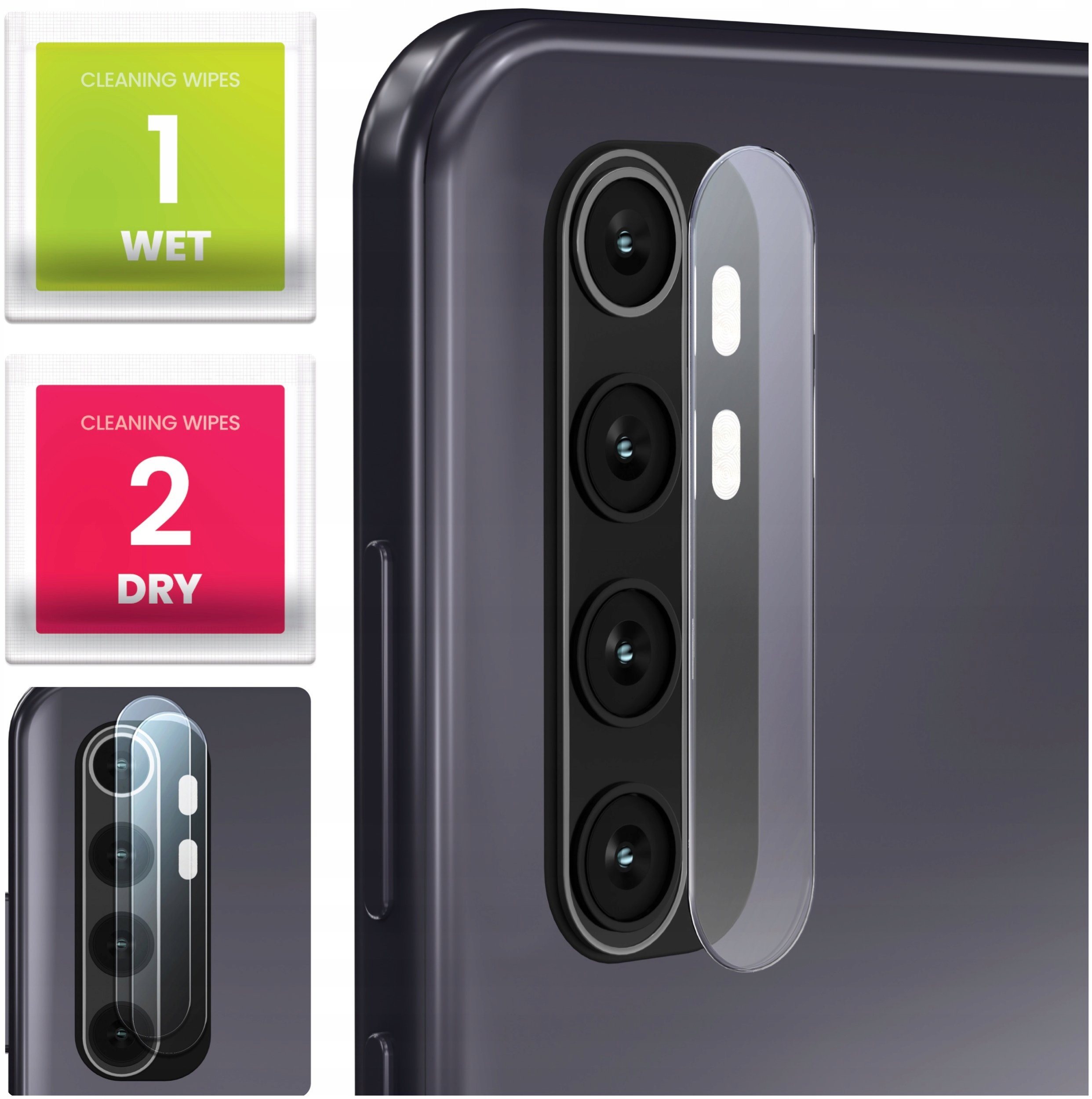 2-PAK Szkło Na Aparat Do Xiaomi Mi Note 10 Lite (Hartowane, Na Obiektyw)