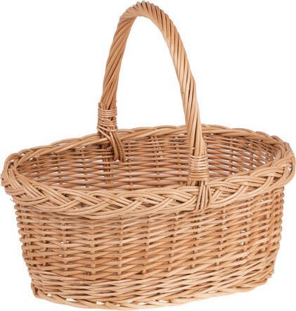 WickerPL Wiklinowy kosz prezentowy naturalny 35x25 H15/30 cm