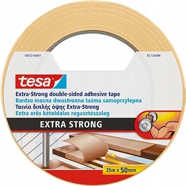 Tesa Taśma dywanowa Extra Strong 25m x 50mm biała