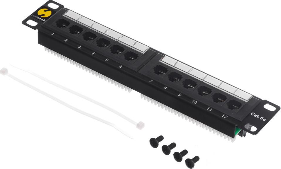 NetRack Patch panel 10'' 12-portów Kat. 5e UTP (104-14)
