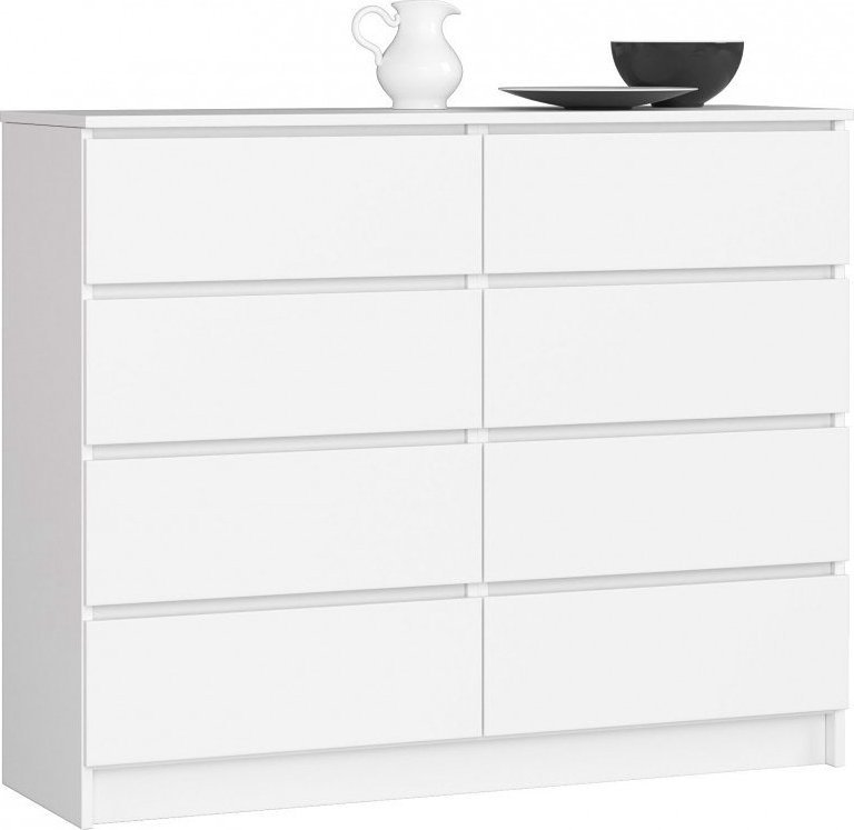 Elior Biała komoda z szufladami do salonu - Stigio 3X