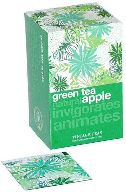 Vintage Teas Herbata zielona Green Tea Natural Apple 30 saszetek
