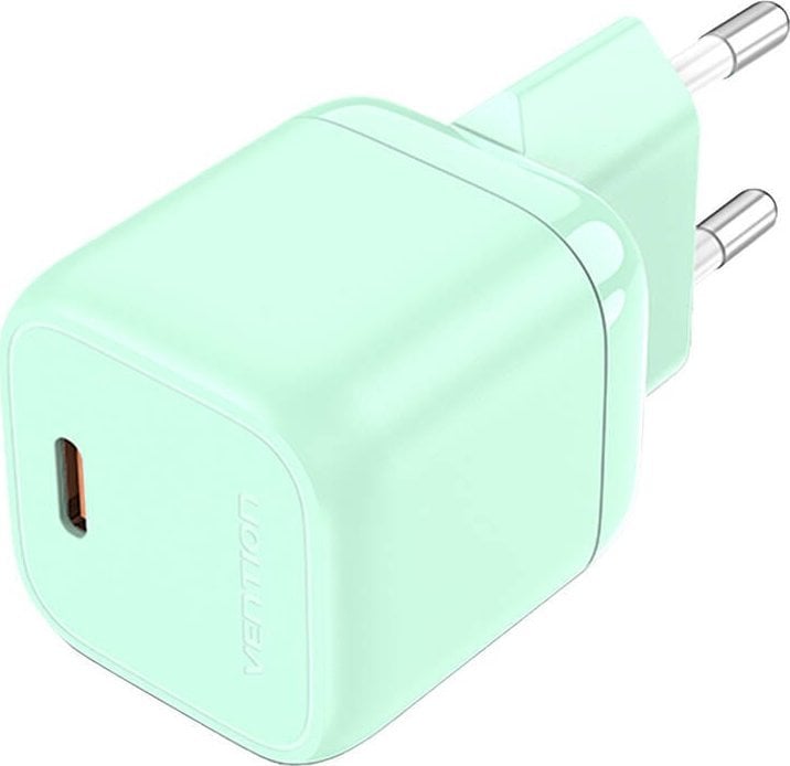 Ładowarka sieciowa Vention FAKG0-EU USB-C GaN 30W (zielona)