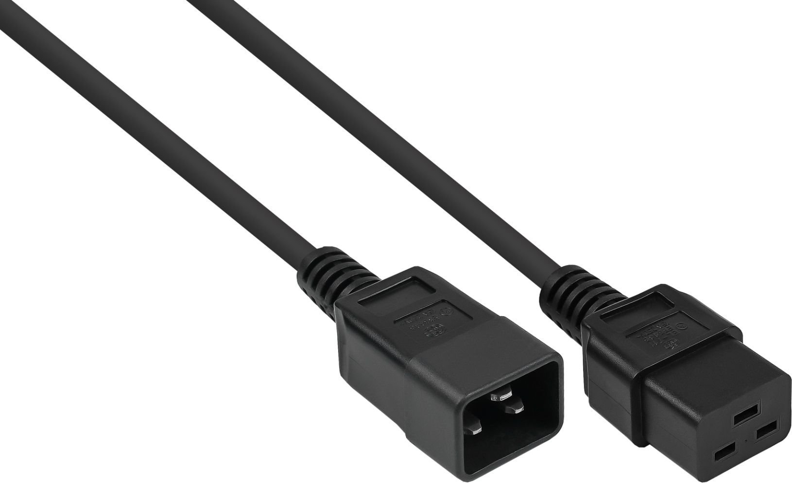 Kabel zasilający Alcasa kabelmeister Kaltgeräteverlängerung C20 an C13 schw. 5 m