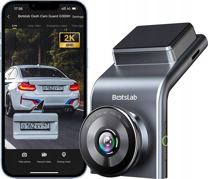 Wideorejestrator 360 Botslab G300H Pro Dash Camera - Black