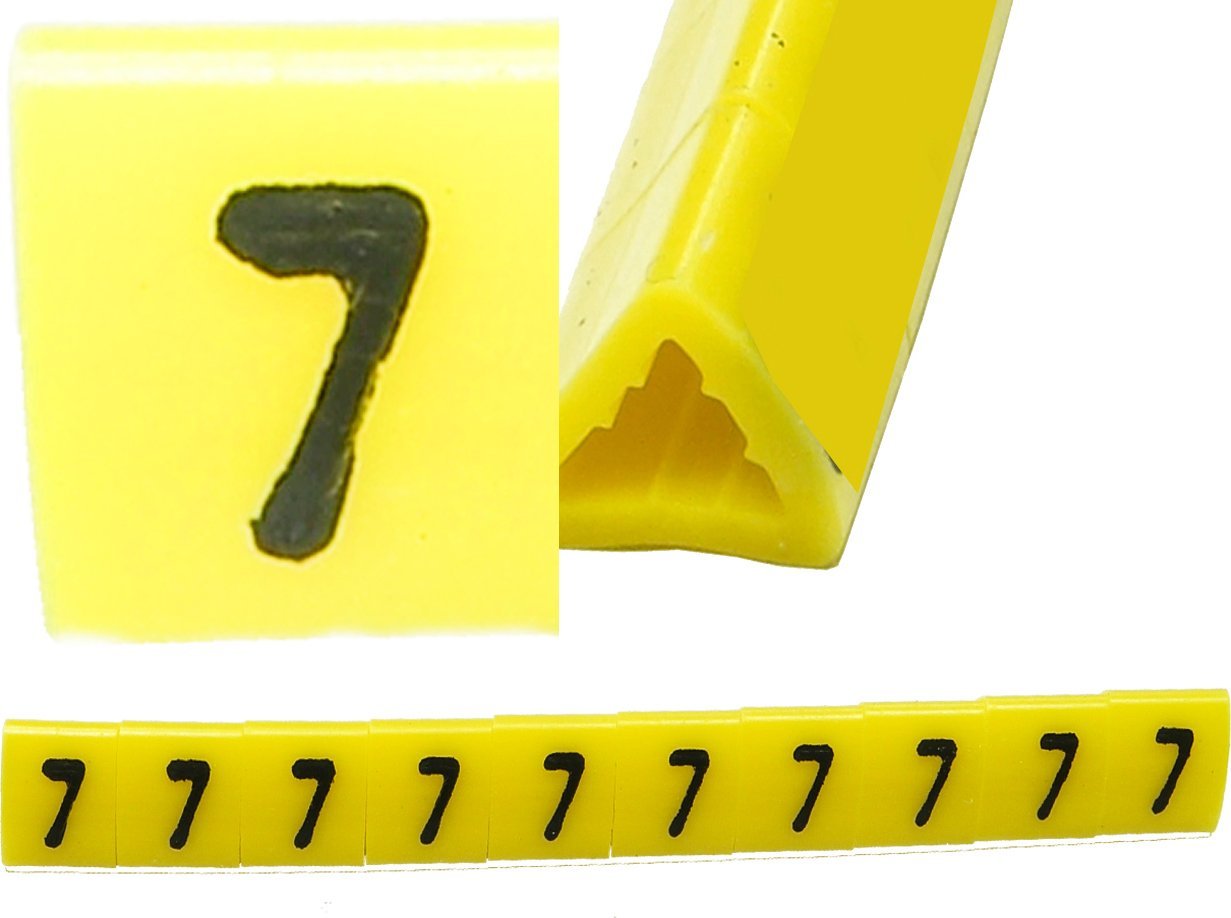 Ergom Oznacznik przewodów OZ-1 7 żółte 100szt