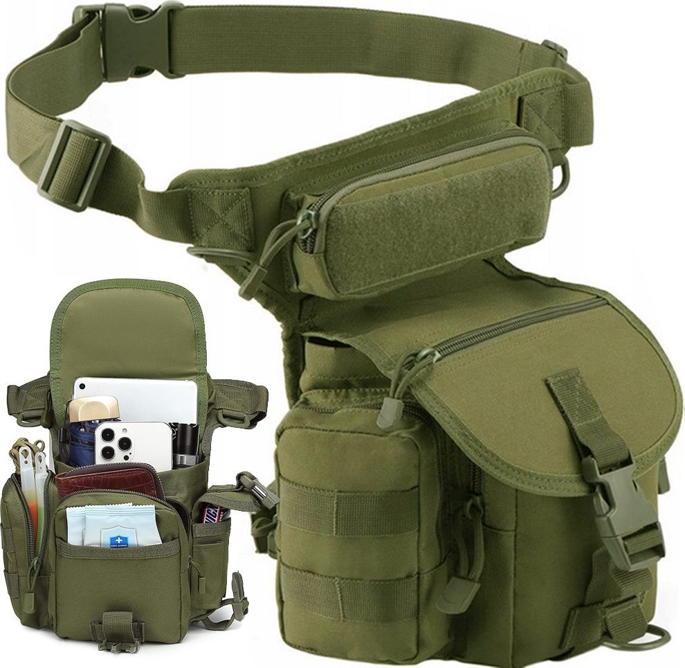 Verk Torba saszetka biodrowa na nogę wojskowa taktyczna pojemna militarna nerka Torba saszetka biodrowa na nogę wojskowa taktyczna pojemna militarna n