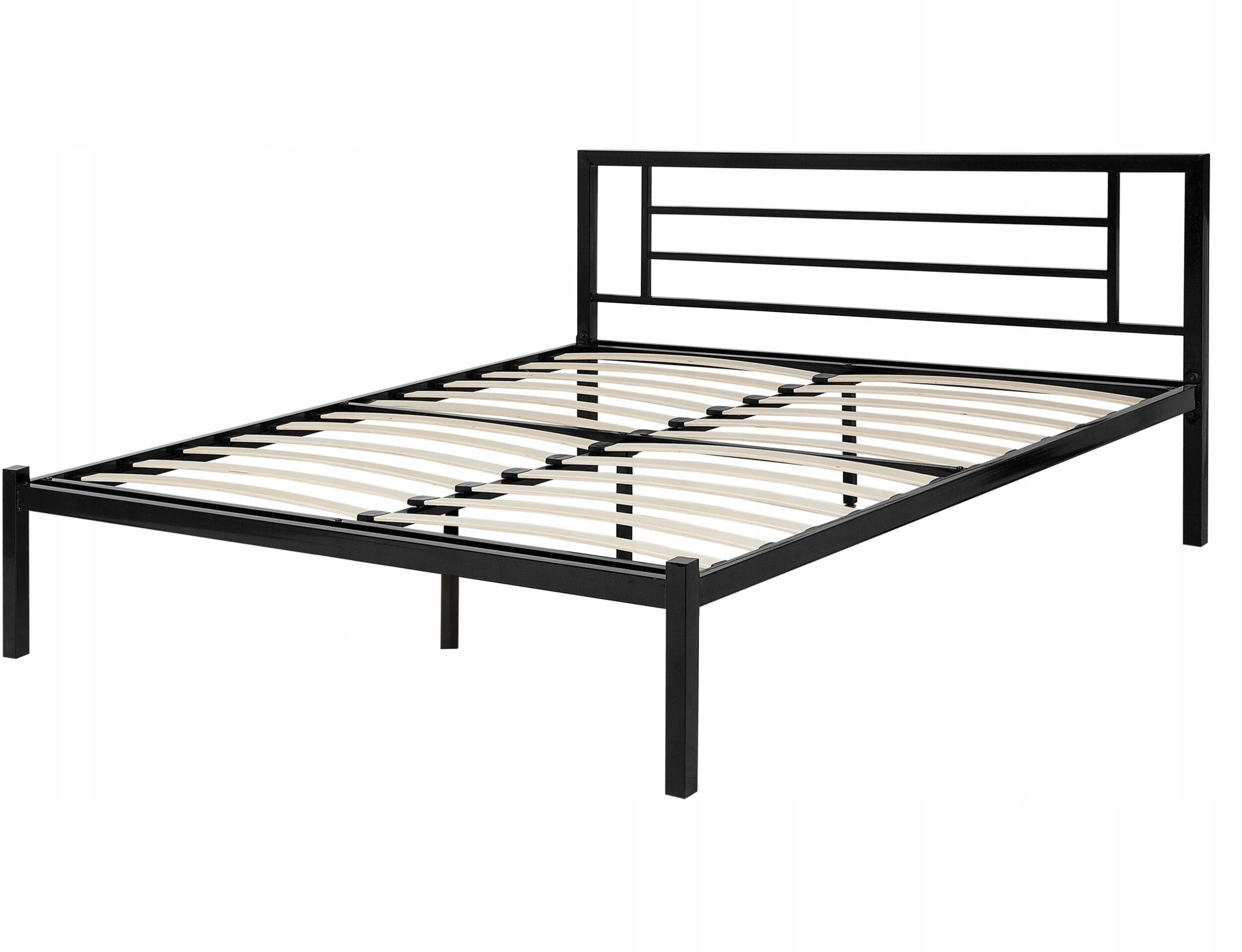 Łóżko Metal CUSSET 160 x 200 cm Czarny