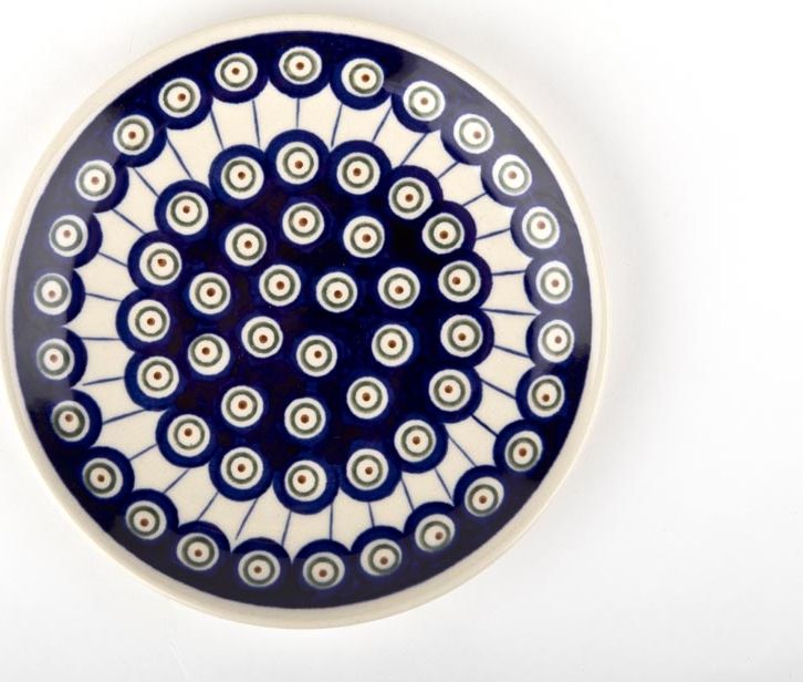 Bolesławiec Talerz płytki 19.5 cm Bolesławiec Kropki 8