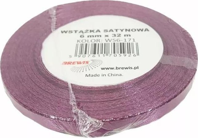Wstążka satynowa śliwkowa 6mm x 32m