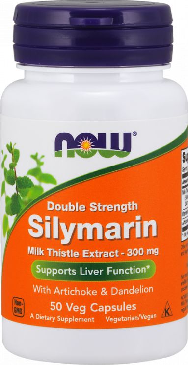 NOW Foods NOW Foods - Sylimaryna z Karczochami i Mniszek Lekarski, 300 mg, 50 vkaps