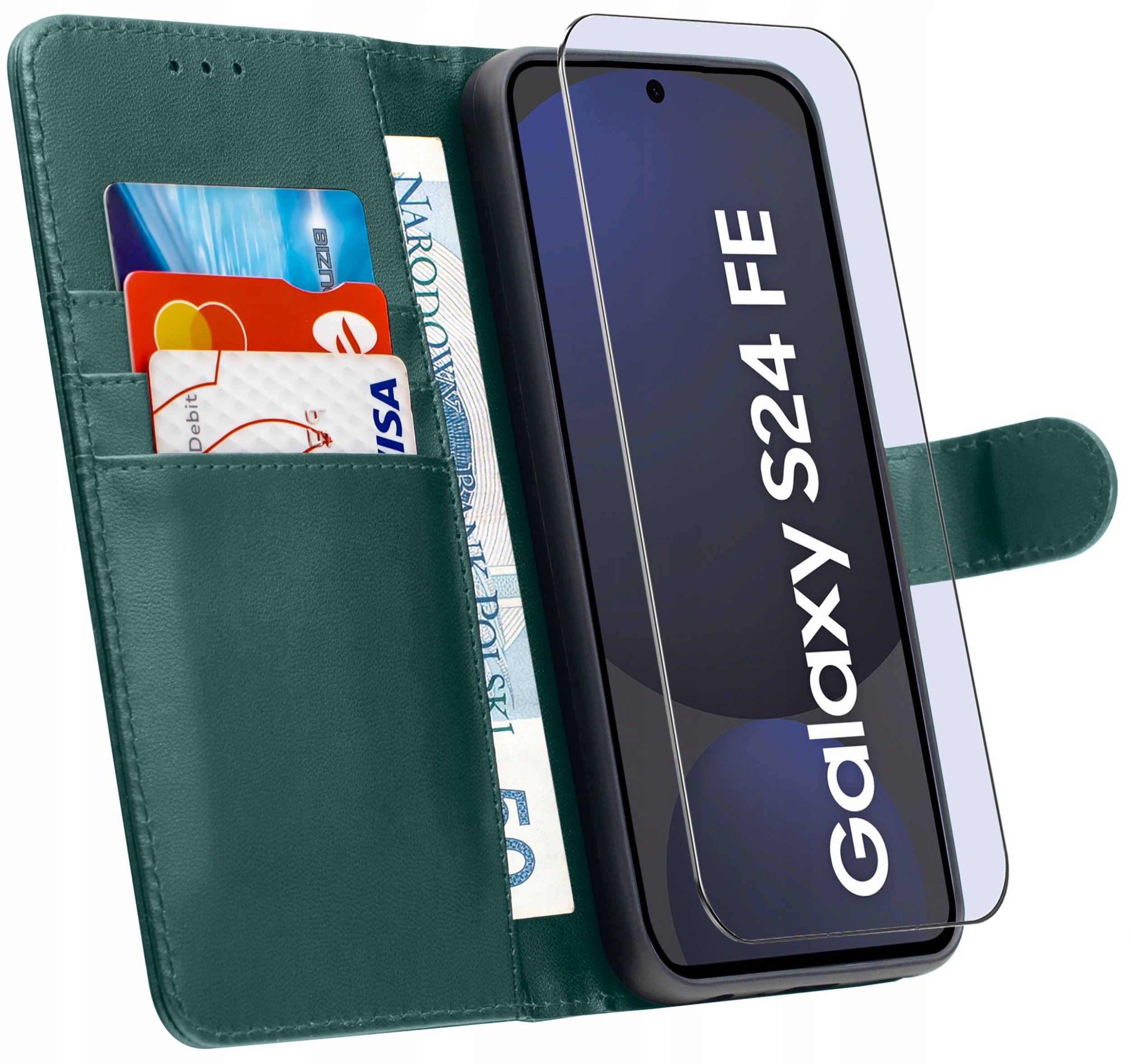 ETUI do Samsung S24 FE | SKÓRZANE PORTFEL BOOK TOKRA CASE CLASSIC + SZKŁO