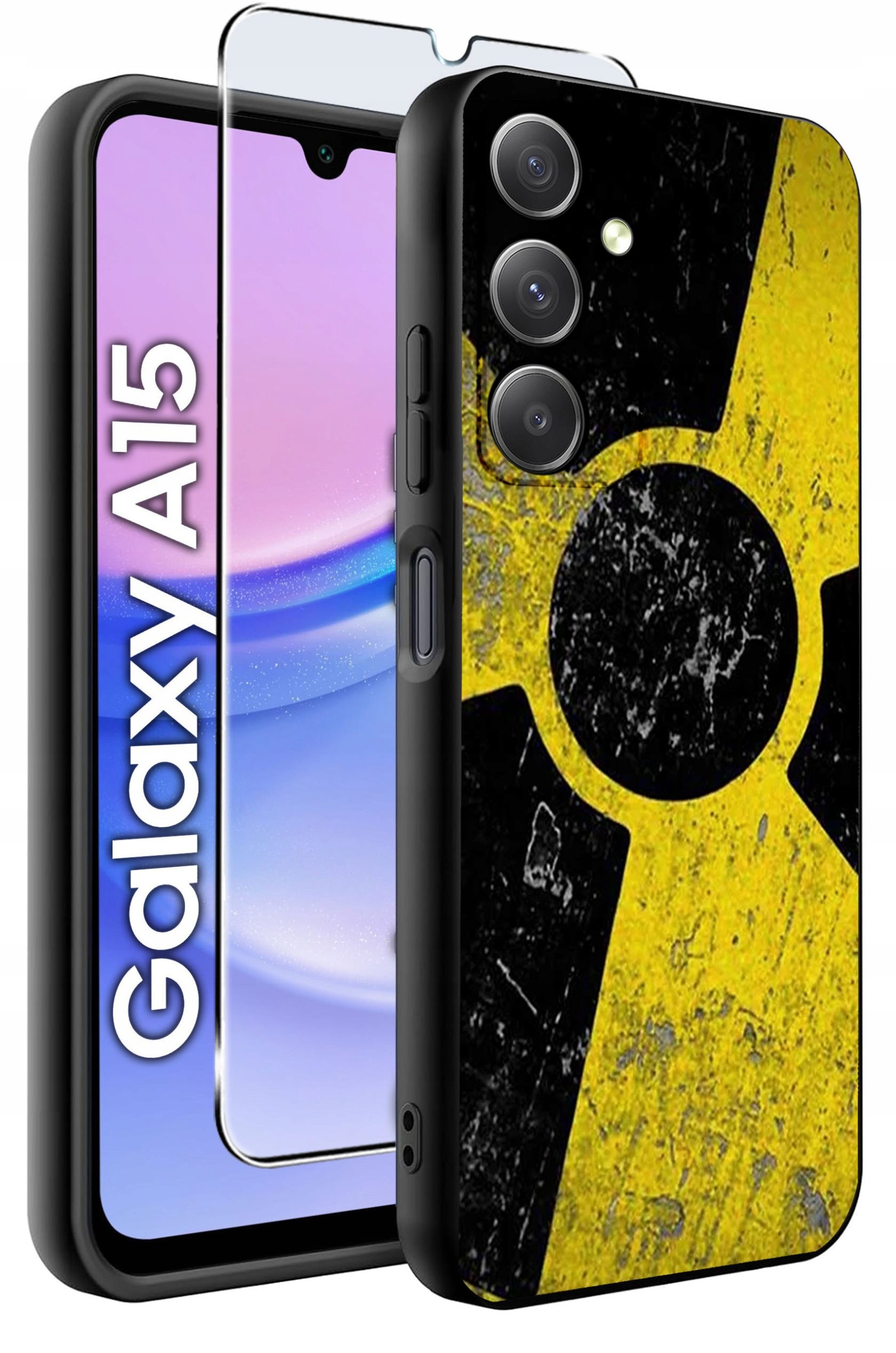 ETUI do Samsung A15 4G | 15 5G WZORY | SILIKONOWE MATT CASE + SZKŁO 9H