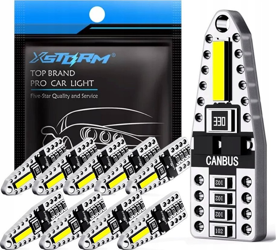 SKLEPLEDY 10x ŻARÓWKI LED W5W T10 POSTOJÓWKI B.MOCNE CANBUS