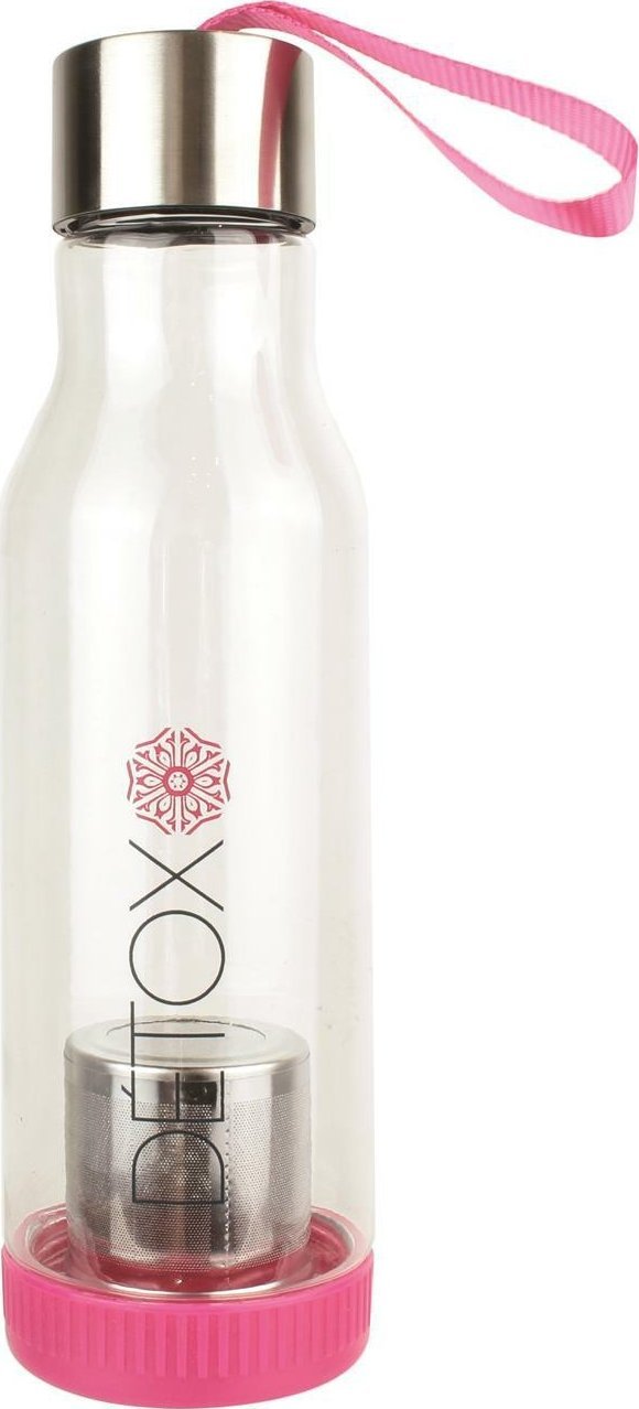 Intesi INTESI BUTELKA Z ZAPARZACZEM DO HERBATY 500ML RÓŻOWA