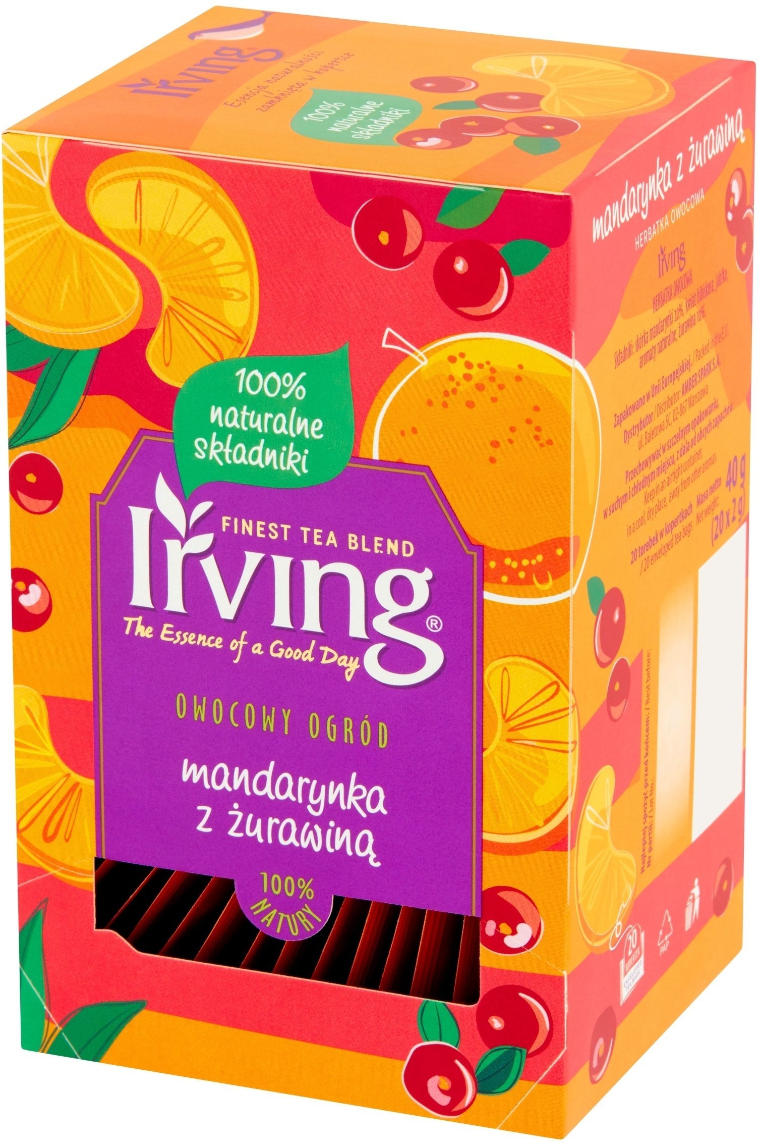 Irving Herbatka Owocowy Ogród - Mandarynka i żurawina 20 kopert