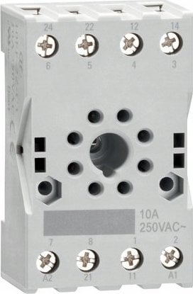 Lovato Electric Gniazdo 8 pinowe do przekaźników przemysłowych 2 C/O, bez obejmy sprężynowej, zaciski śrubowe