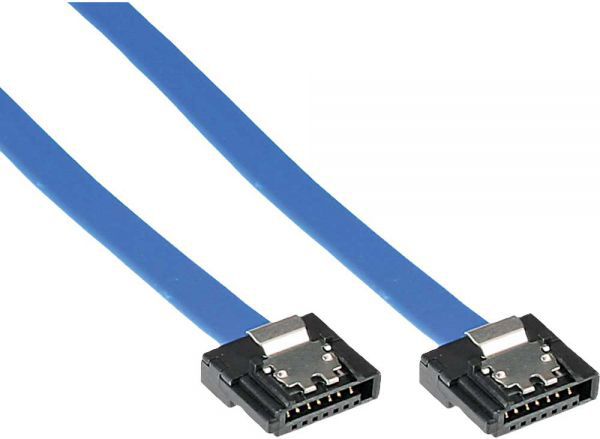InLine SATA - SATA, 0.3m, Niebieski (27703K)