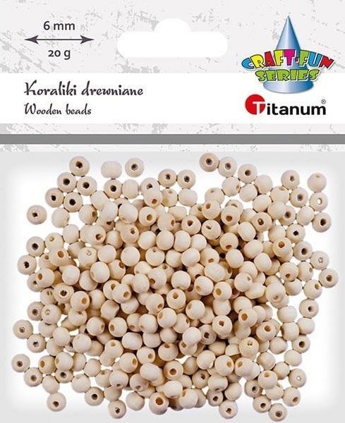 Titanum Koraliki drewniane okrągłe 20g
