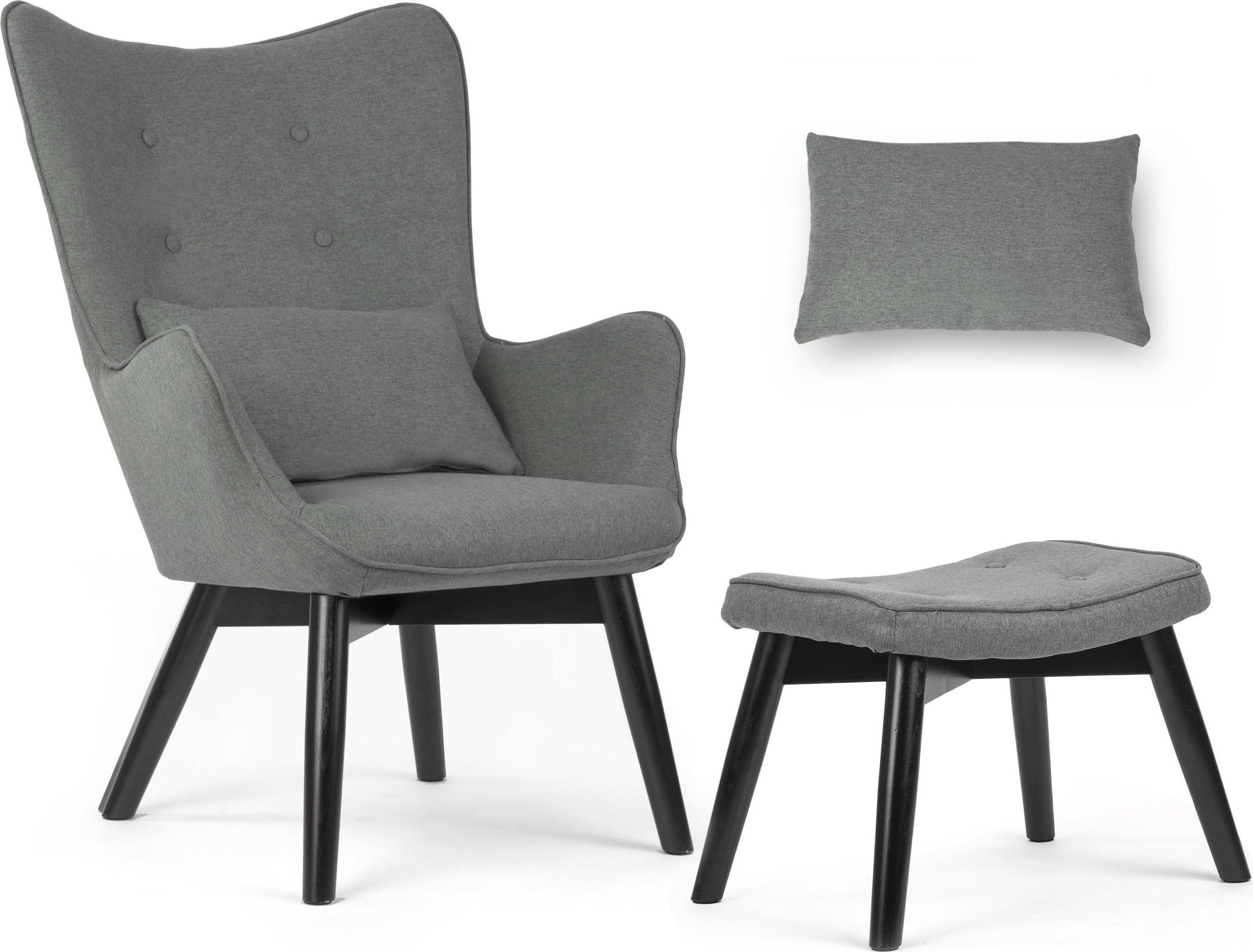 Sofotel Fotel uszak z podnóżkiem Norse szary