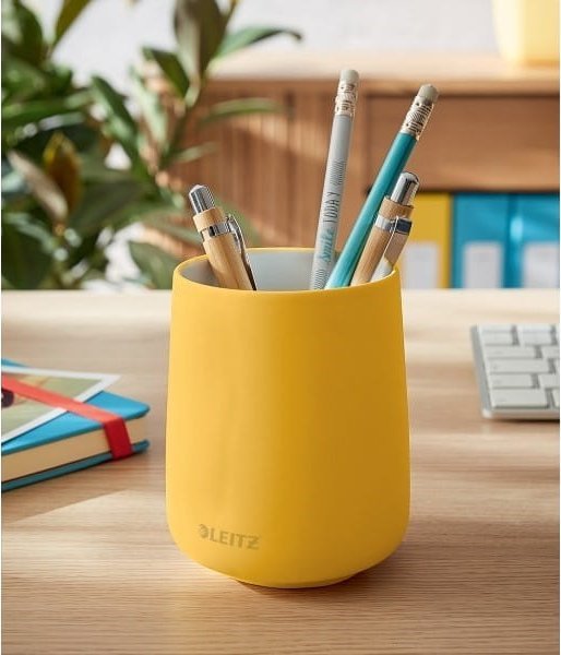 Leitz POJEMNIK NA DŁUGOPISY OKRĄGŁY 85x108mm LEITZ COSY CERAMICZNY ŻÓŁTY CIEPŁY