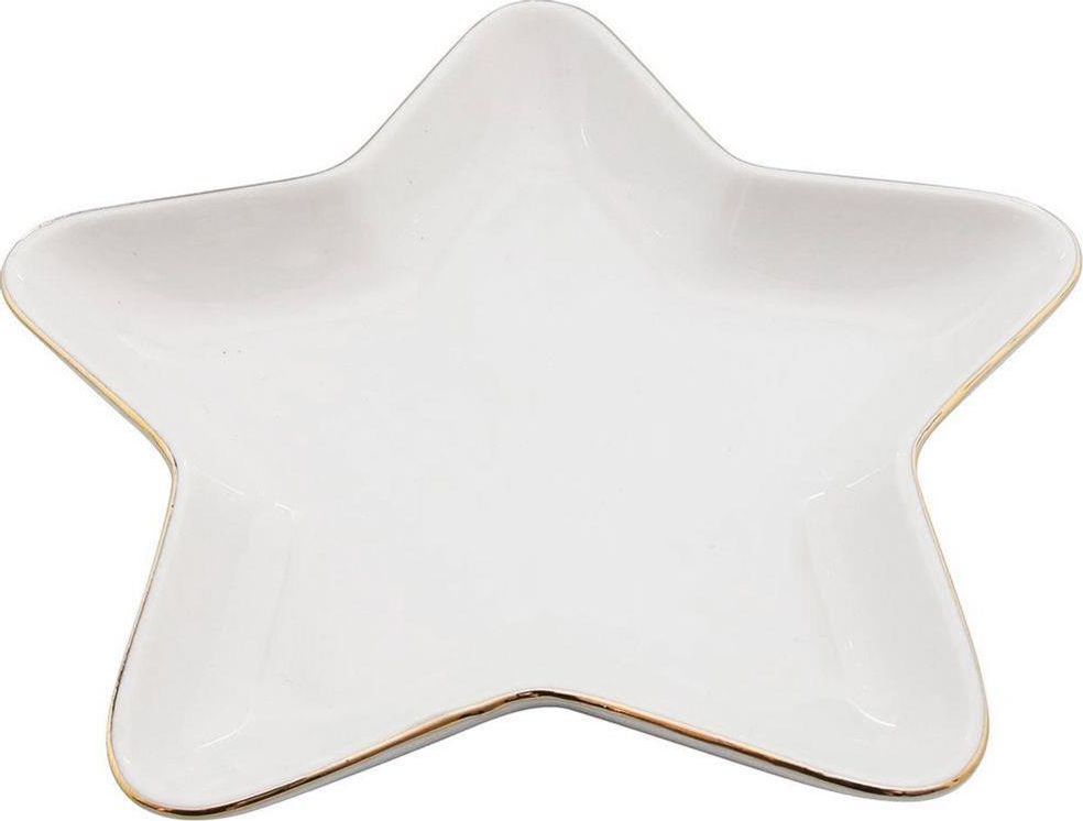 Vilde Talerzyk świąteczny gwiazda porcelanowy taca patera talerz święta Boże Narodzenie 18 cm