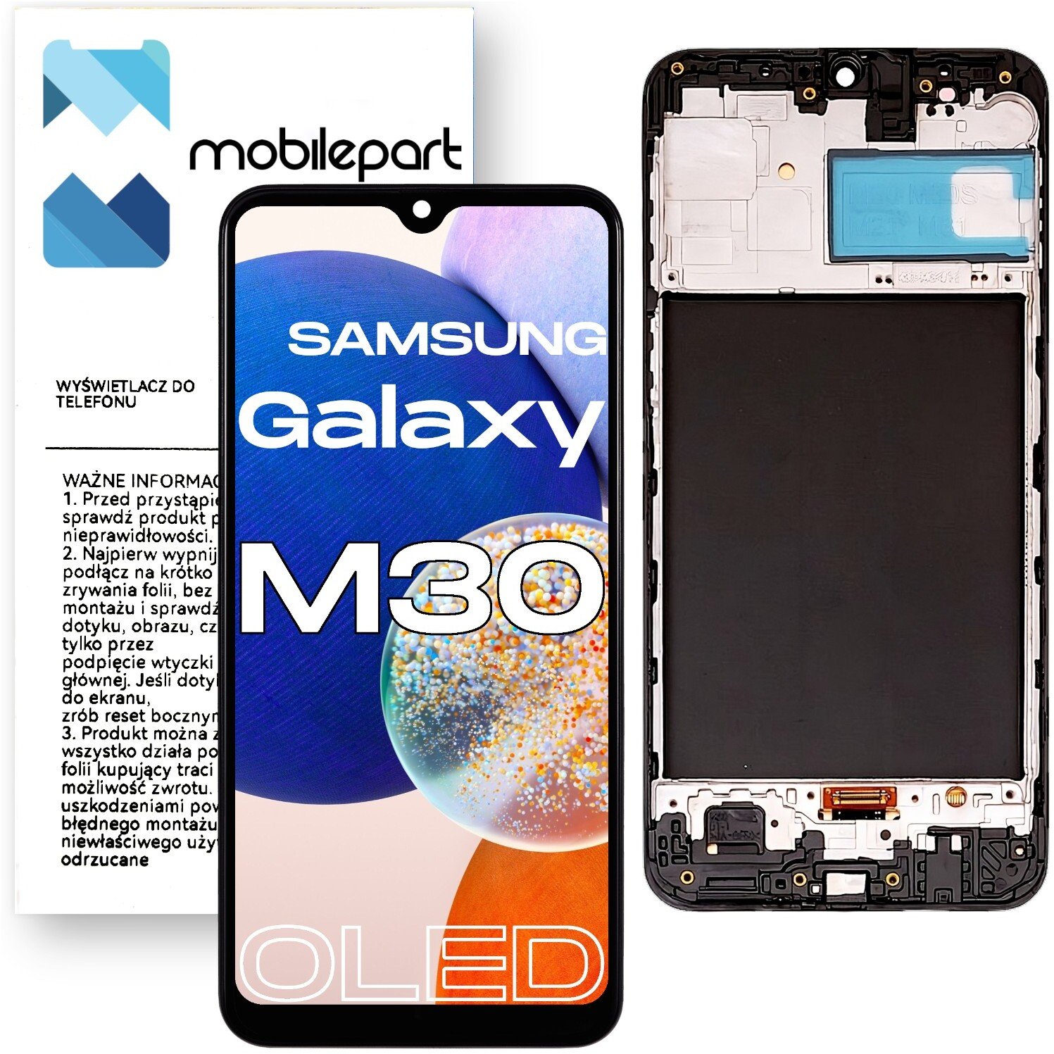 Wyświetlacz do Samsung Galaxy M30 LCD SM-M305 Ekran Oled Ramka