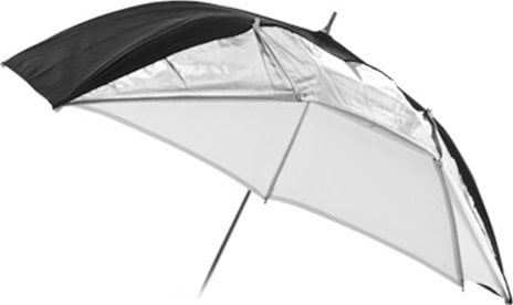 Massa Parasolka 2w1 Srebrna - Czarna + Biała / Dyfuzor 85cm