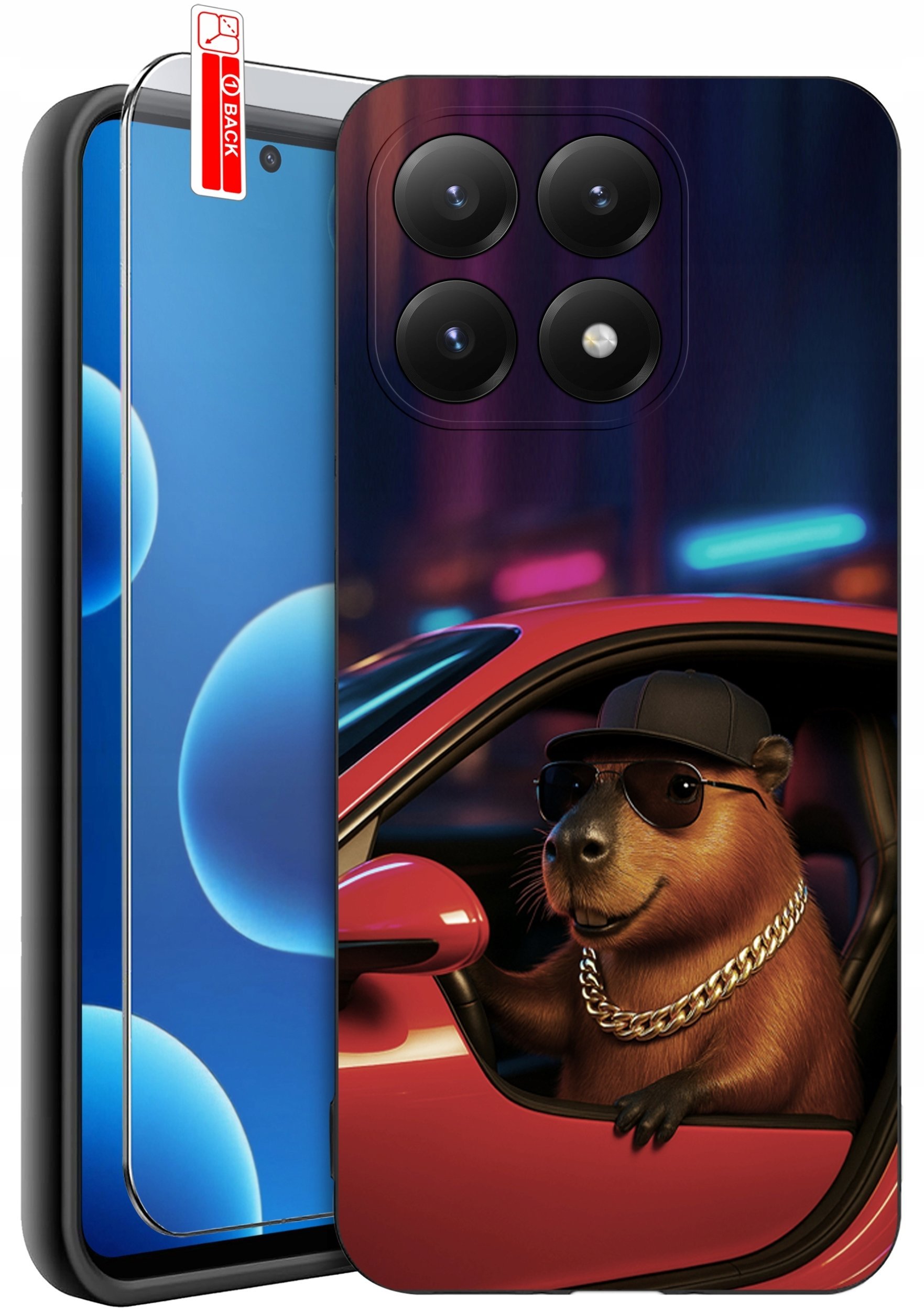 ETUI do Xiaomi 15T 5G SŁODKA KAPIBARA ZWIERZAK ŚWINKA WZORY + SZKŁO 9H